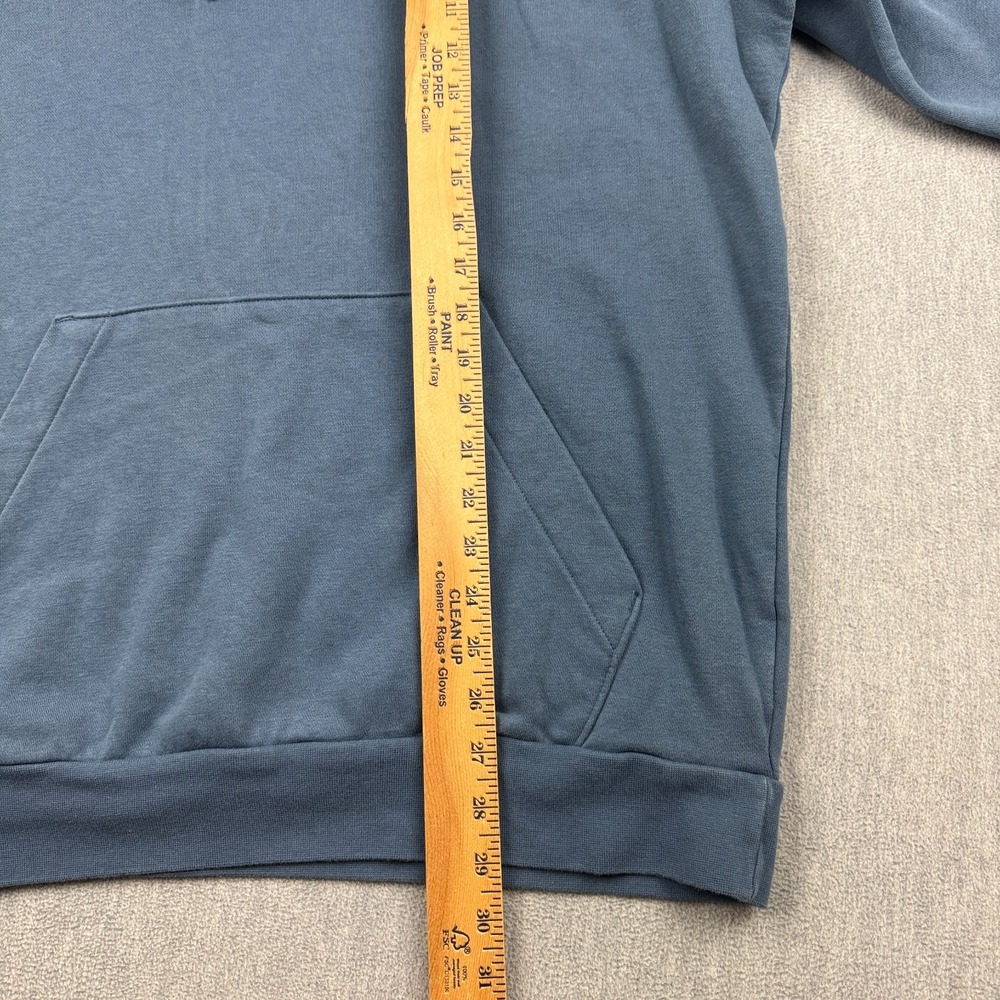 Adidas Hoodie‎ Mens Large Blue Fleece Sweatshirt Pullover Training Gym Athletic - Picture 5 of 8